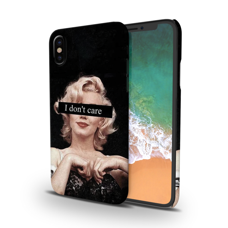 I Don't care Printed Slim Cases and Cover for iPhone X