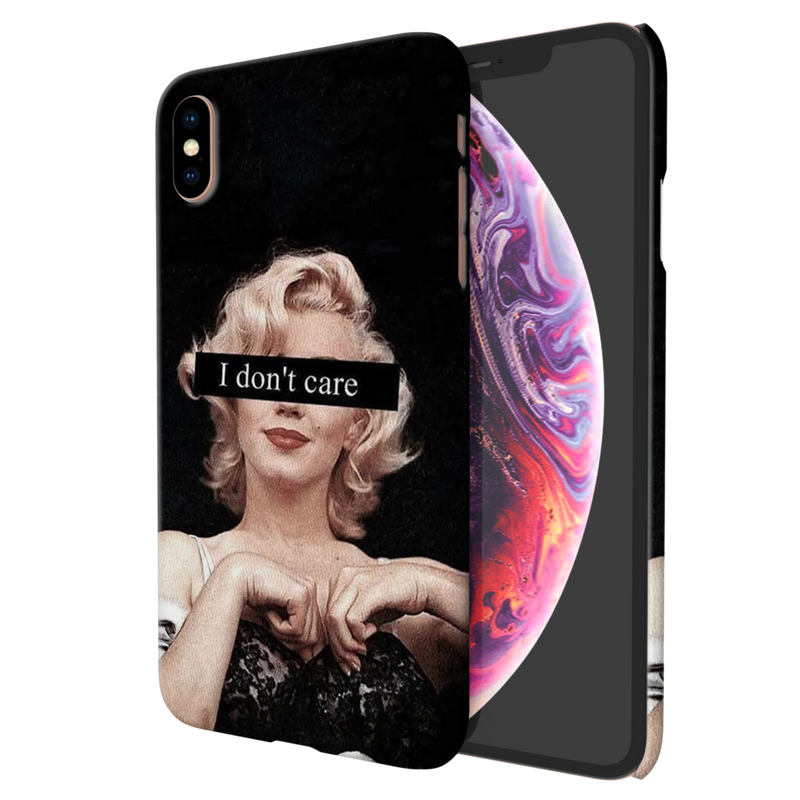 I Don't care Printed Slim Cases and Cover for iPhone XS Max