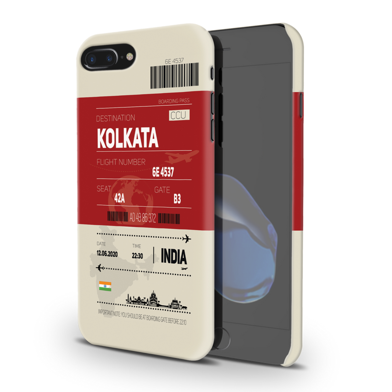 Kolkata ticket Printed Slim Cases and Cover for iPhone 8 Plus