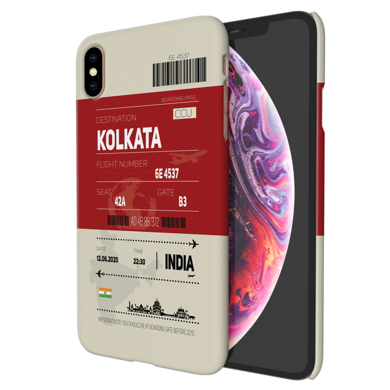 Kolkata ticket Printed Slim Cases and Cover for iPhone XS Max