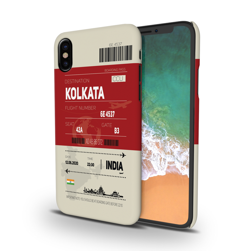 Kolkata ticket Printed Slim Cases and Cover for iPhone X
