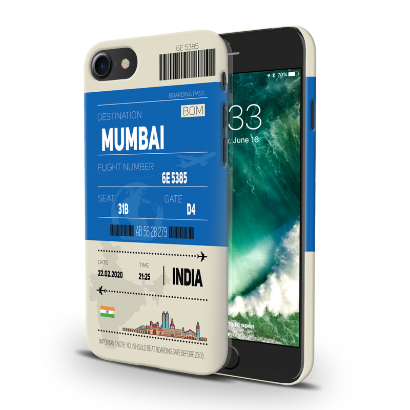 Mumbai ticket Printed Slim Cases and Cover for iPhone 8