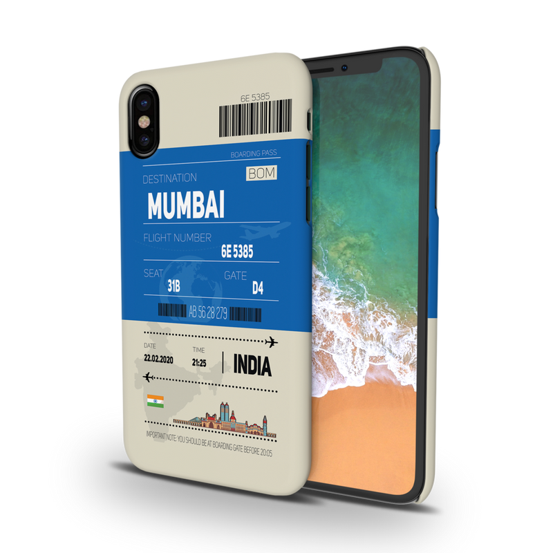 Mumbai ticket Printed Slim Cases and Cover for iPhone XS