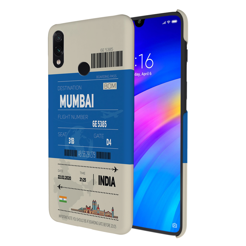 Mumbai ticket Printed Slim Cases and Cover for Redmi Note 7 Pro