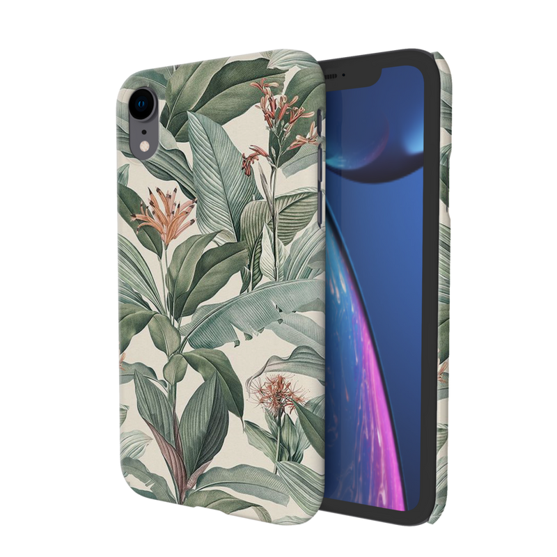 Green Leafs Printed Slim Cases and Cover for iPhone XR