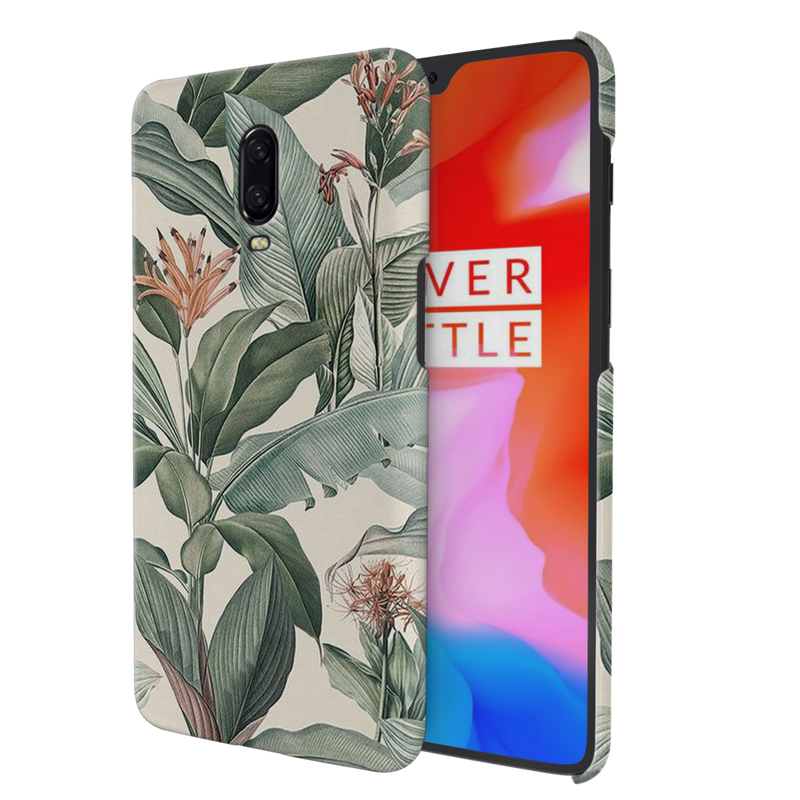 Green Leafs Printed Slim Cases and Cover for OnePlus 6T