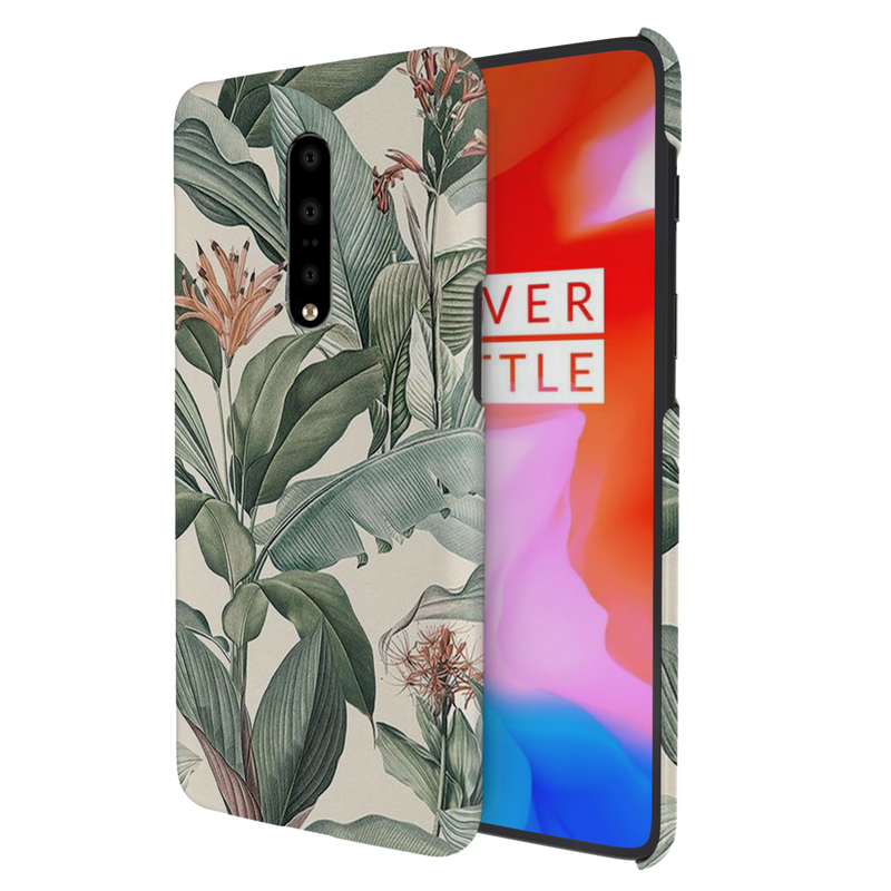 Green Leafs Printed Slim Cases and Cover for OnePlus 7 Pro