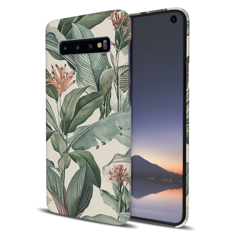 Green Leafs Printed Slim Cases and Cover for Galaxy S10 Plus