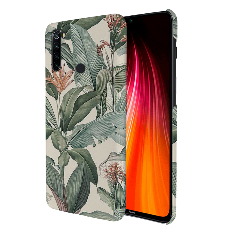 Green Leafs Printed Slim Cases and Cover for Redmi Note 8