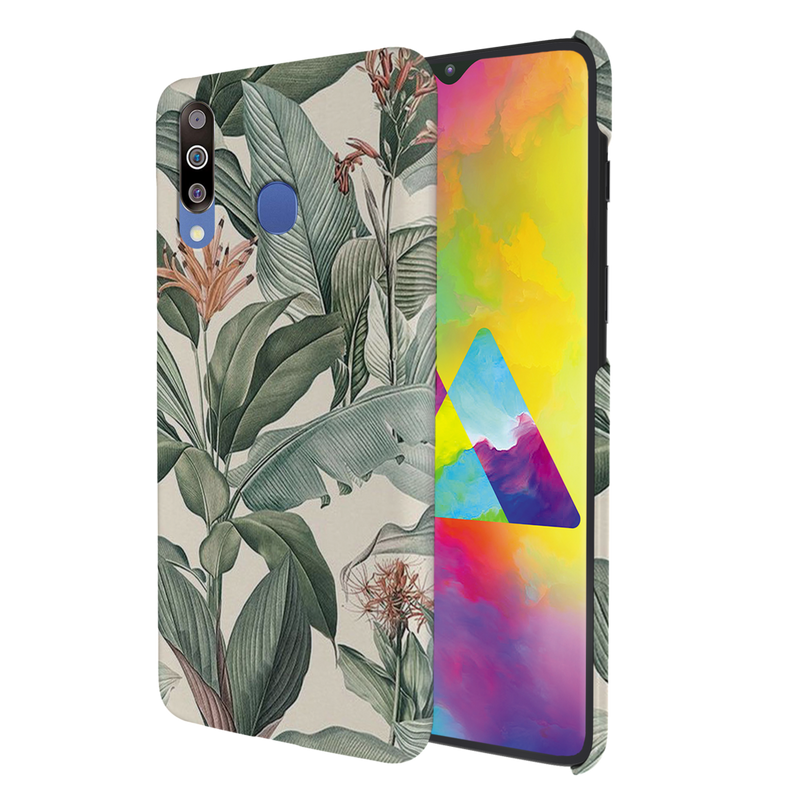 Green Leafs Printed Slim Cases and Cover for Galaxy M30