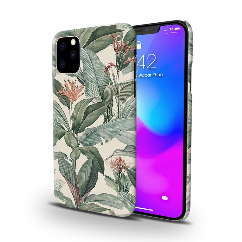 Green Leafs Printed Slim Cases and Cover for iPhone 11 Pro