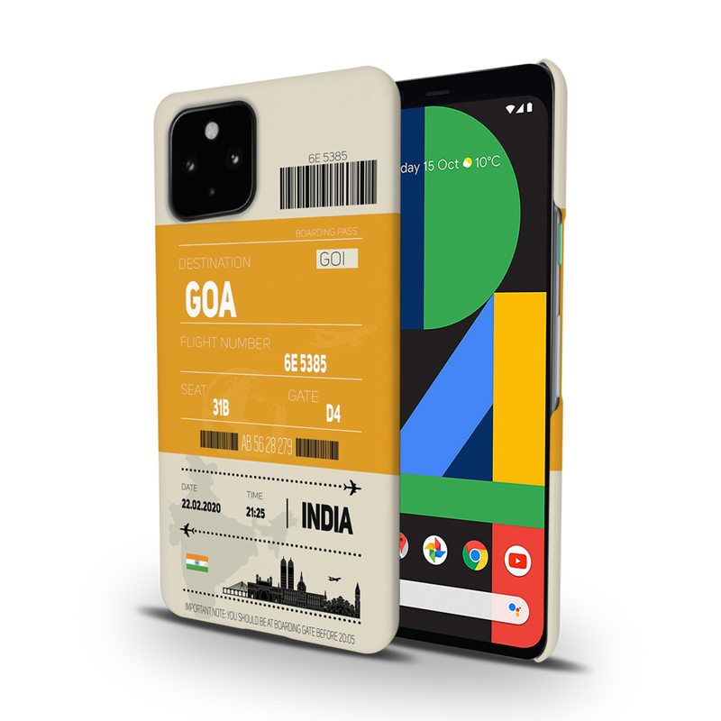 Goa ticket Printed Slim Cases and Cover for Pixel 4A