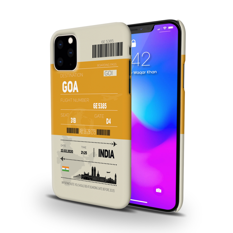 Goa ticket Printed Slim Cases and Cover for iPhone 11 Pro