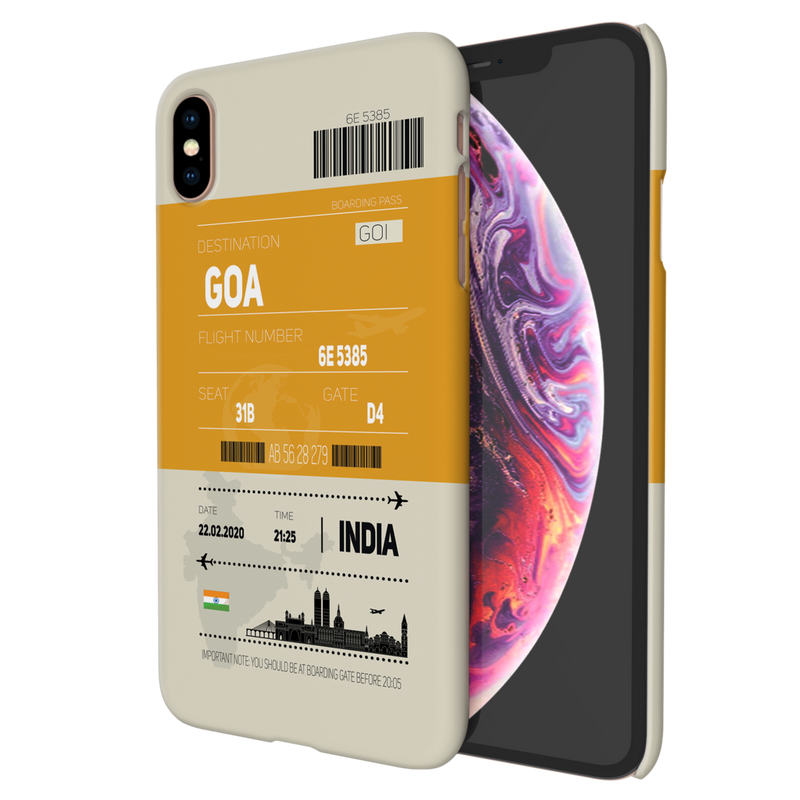 Goa ticket Printed Slim Cases and Cover for iPhone XS Max