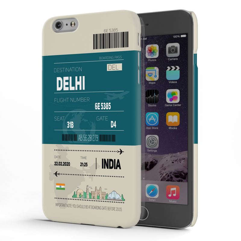 Delhi ticket Printed Slim Cases and Cover for iPhone 6 Plus