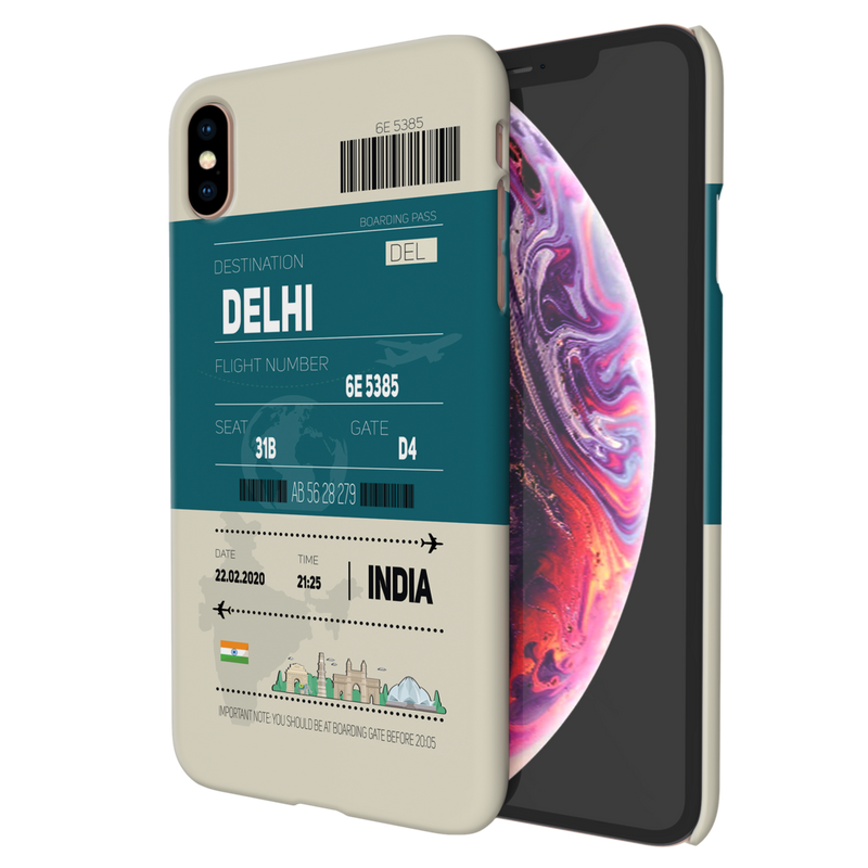 Delhi ticket Printed Slim Cases and Cover for iPhone XS Max