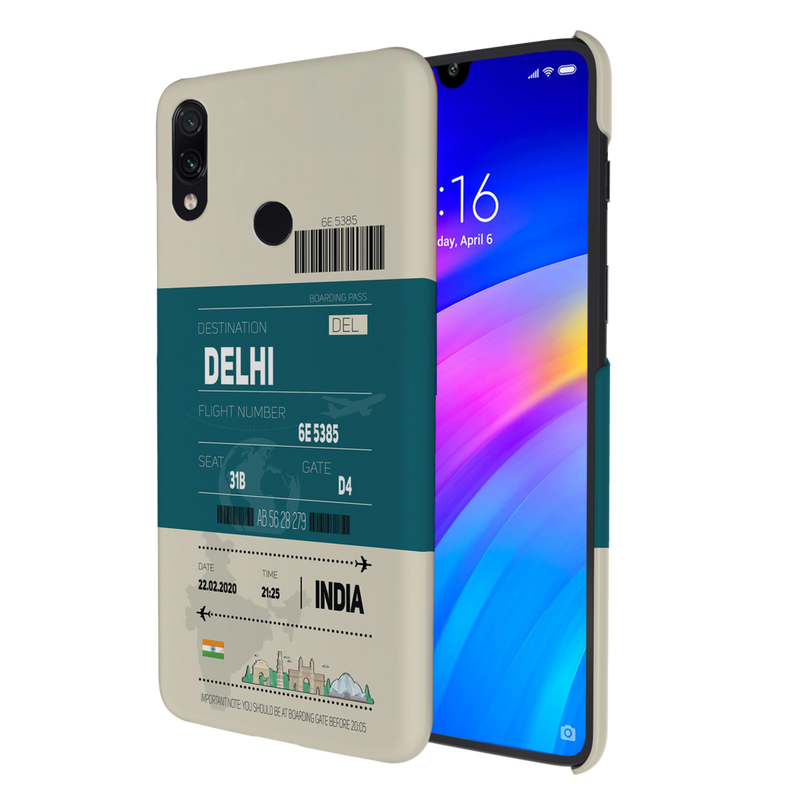 Delhi ticket Printed Slim Cases and Cover for Redmi Note 7 Pro