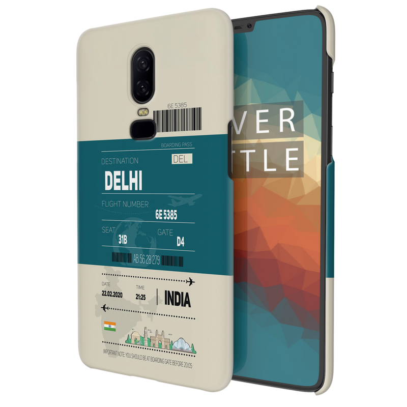 Delhi ticket Printed Slim Cases and Cover for OnePlus 6