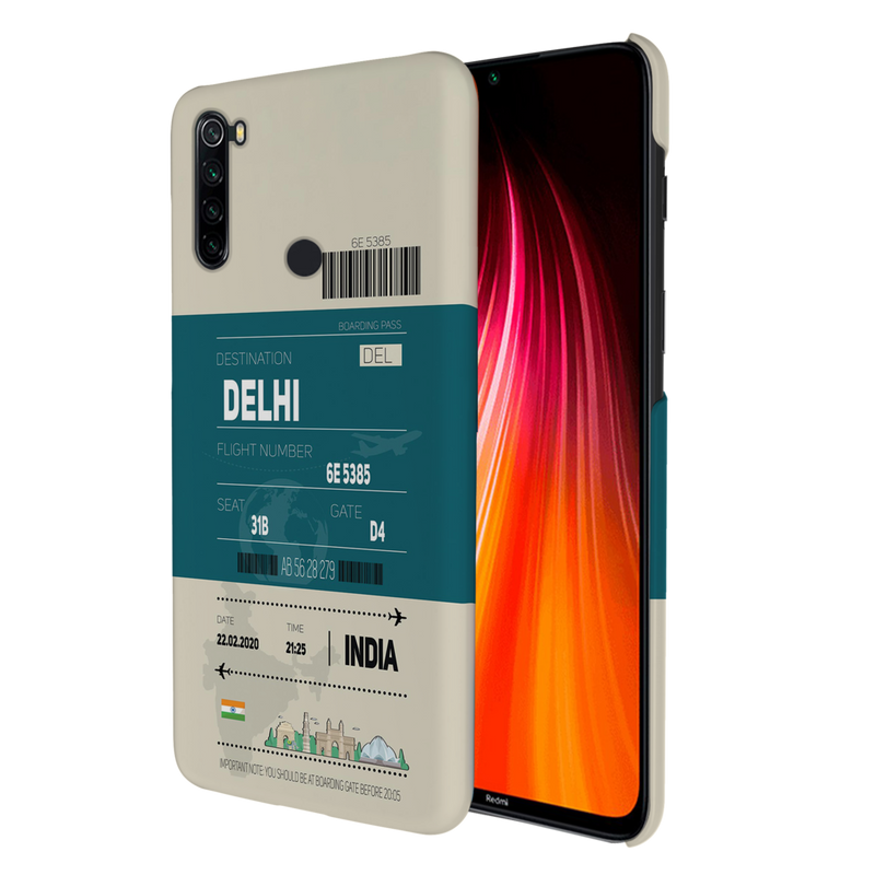 Delhi ticket Printed Slim Cases and Cover for Redmi Note 8