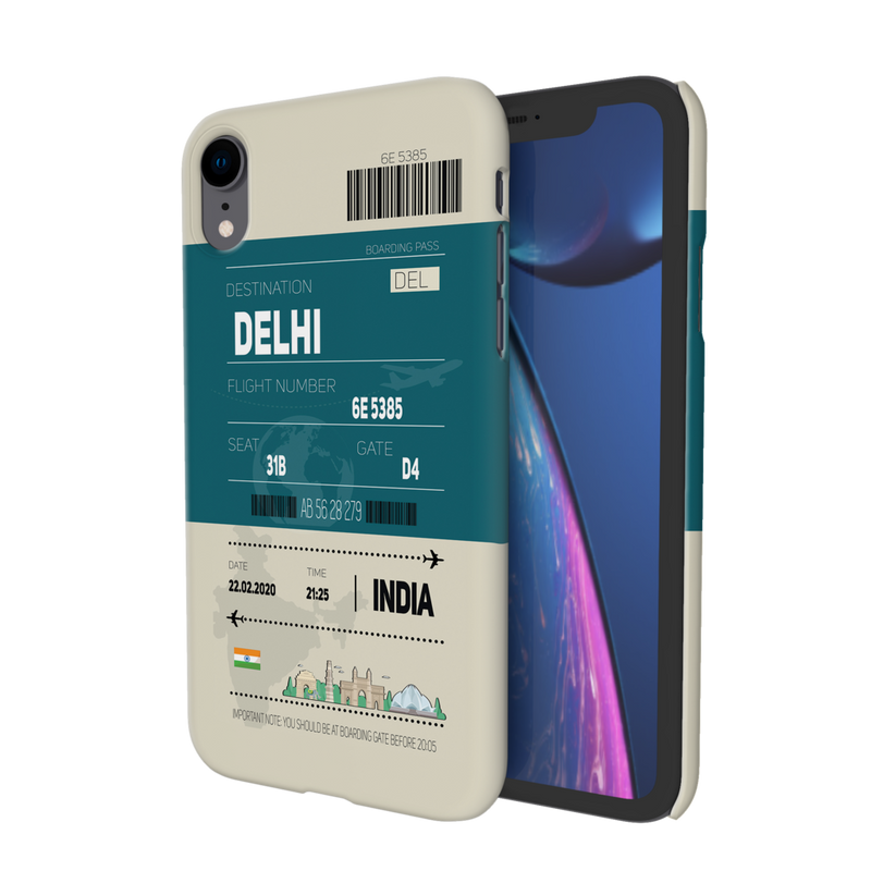 Delhi ticket Printed Slim Cases and Cover for iPhone XR