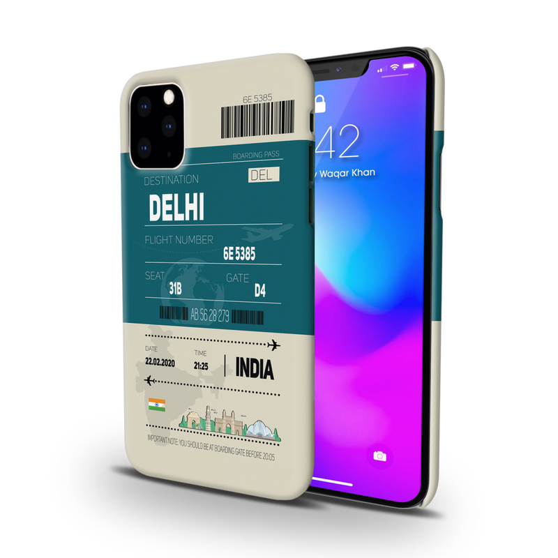 Delhi ticket Printed Slim Cases and Cover for iPhone 11 Pro