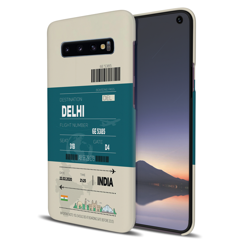 Delhi ticket Printed Slim Cases and Cover for Galaxy S10
