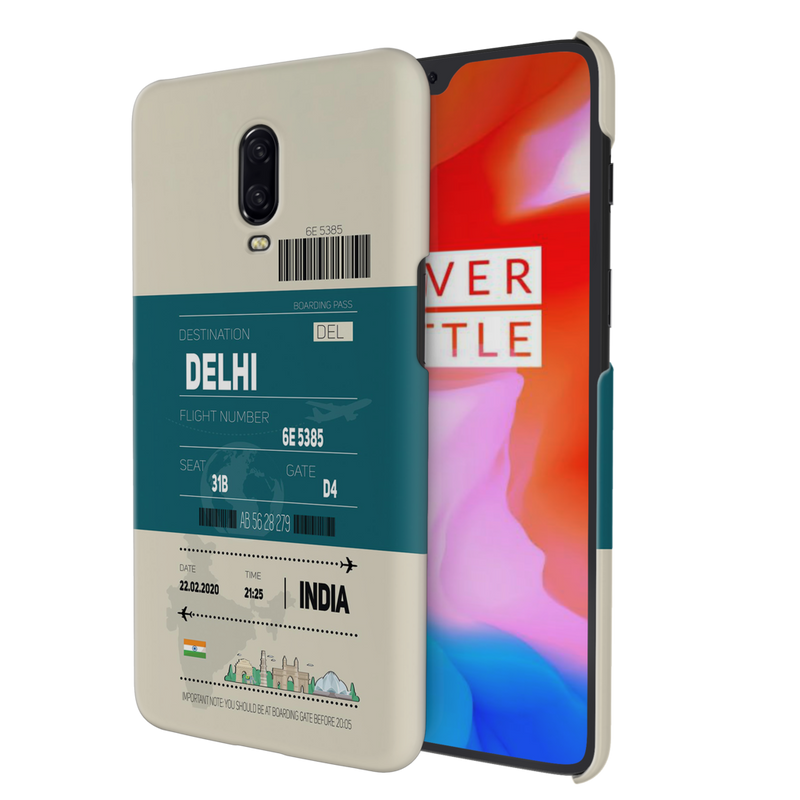 Delhi ticket Printed Slim Cases and Cover for OnePlus 6T