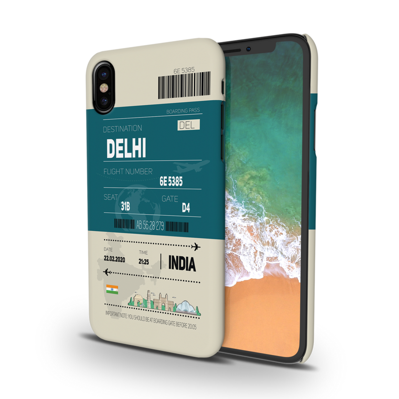 Delhi ticket Printed Slim Cases and Cover for iPhone X