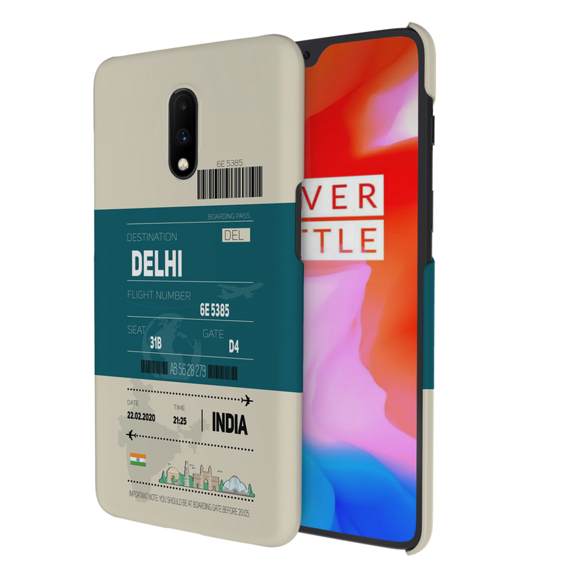Delhi ticket Printed Slim Cases and Cover for OnePlus 7