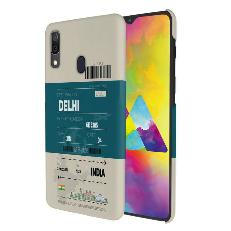 Delhi ticket Printed Slim Cases and Cover for Galaxy A20