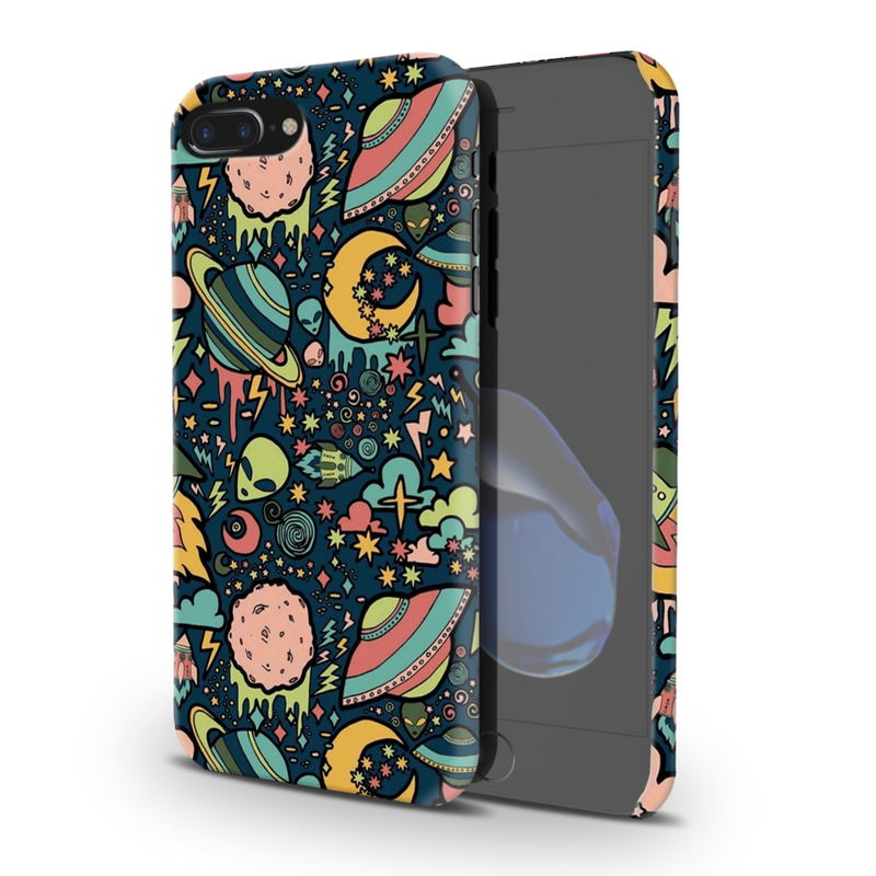 Space Ships Printed Slim Cases and Cover for iPhone 8 Plus