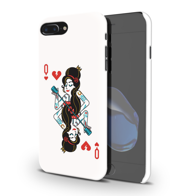 Queen Card Printed Slim Cases and Cover for iPhone 8 Plus