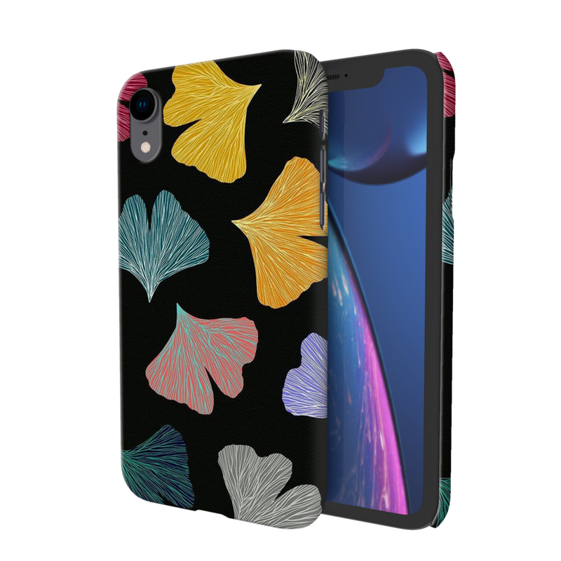 Colorful leafes Printed Slim Cases and Cover for iPhone XR