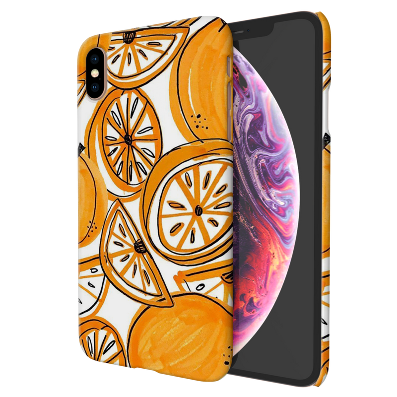 Orange Lemon Printed Slim Cases and Cover for iPhone XS Max
