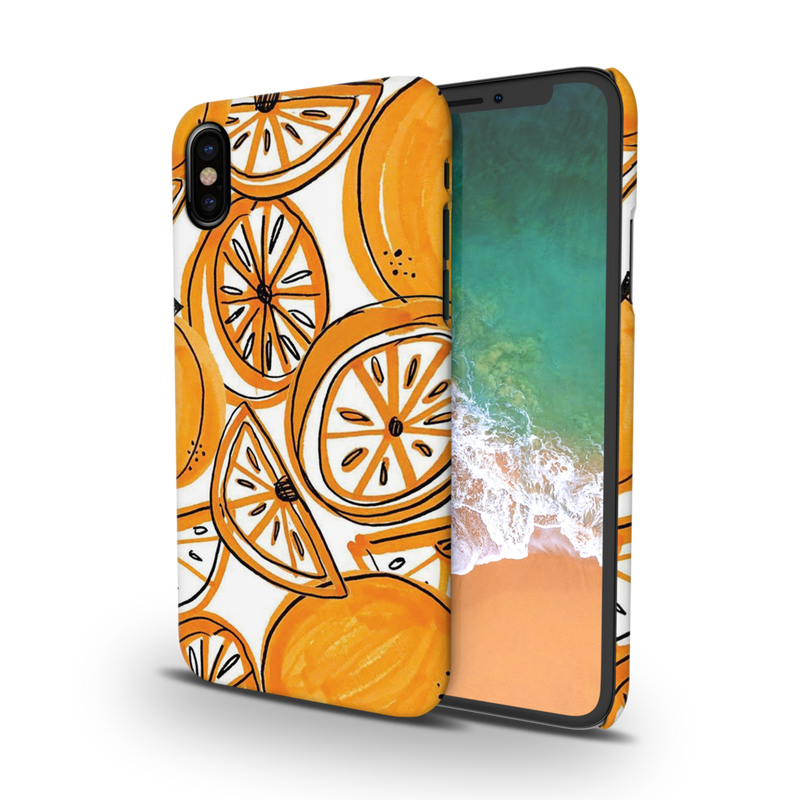 Orange Lemon Printed Slim Cases and Cover for iPhone XS