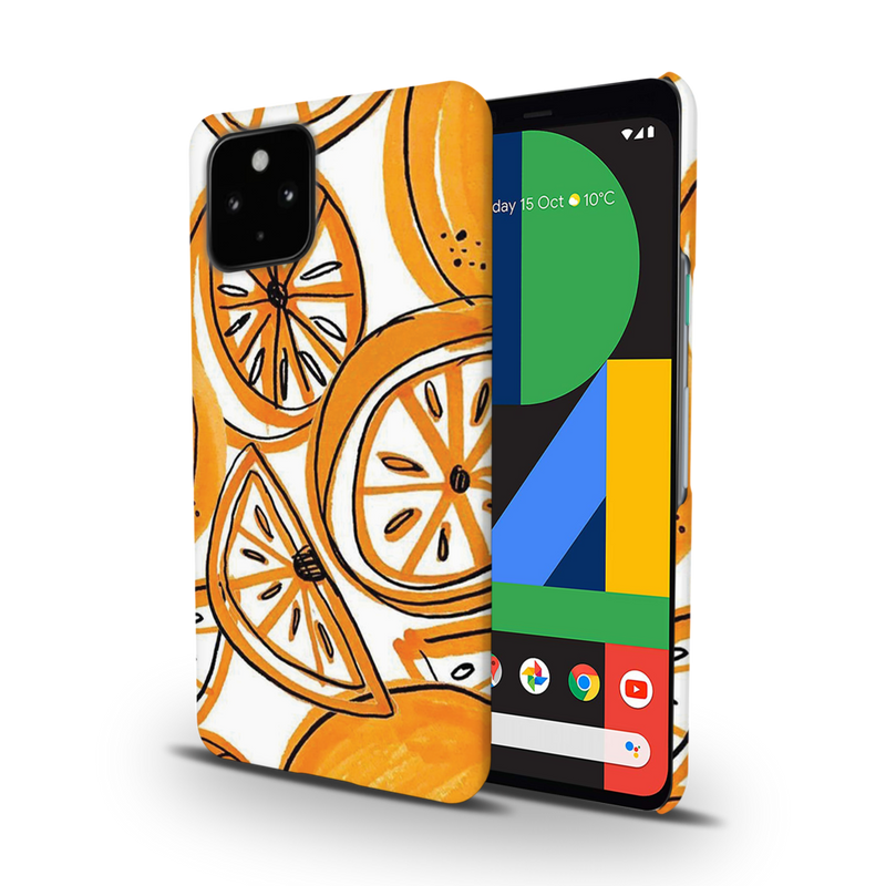 Orange Lemon Printed Slim Cases and Cover for Pixel 4A