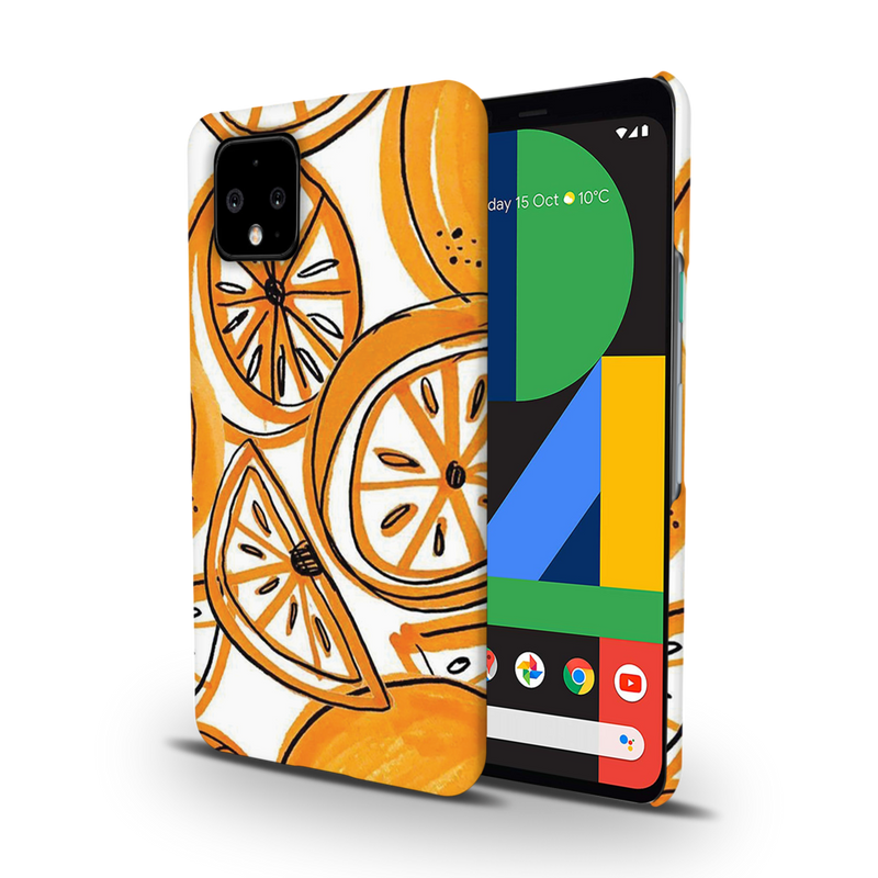 Orange Lemon Printed Slim Cases and Cover for Pixel 4XL