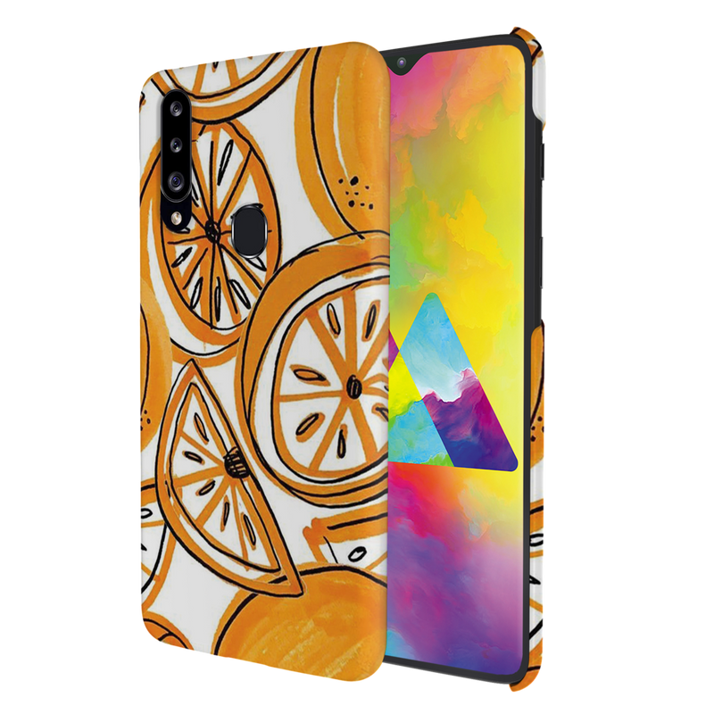 Orange Lemon Printed Slim Cases and Cover for Galaxy A20S