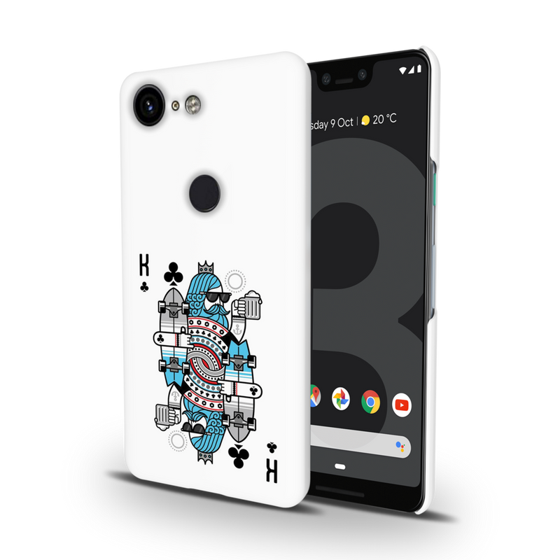 King 2 Card Printed Slim Cases and Cover for Pixel 3XL