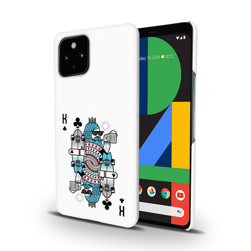 King 2 Card Printed Slim Cases and Cover for Pixel 4A