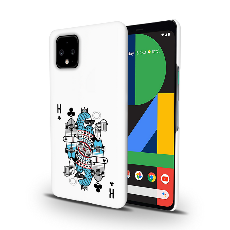 King 2 Card Printed Slim Cases and Cover for Pixel 4XL