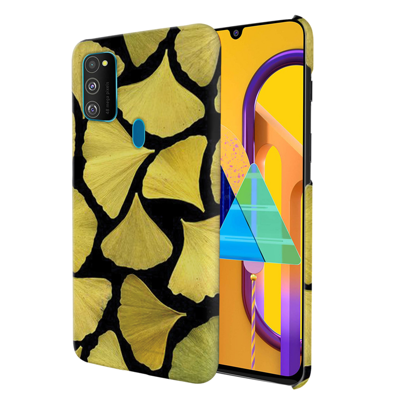 Yellow Leafs Printed Slim Cases and Cover for Galaxy M30S