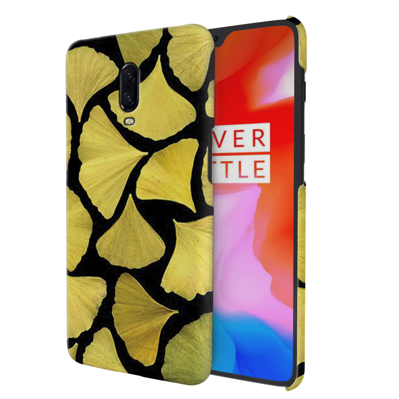 Yellow Leafs Printed Slim Cases and Cover for OnePlus 6T