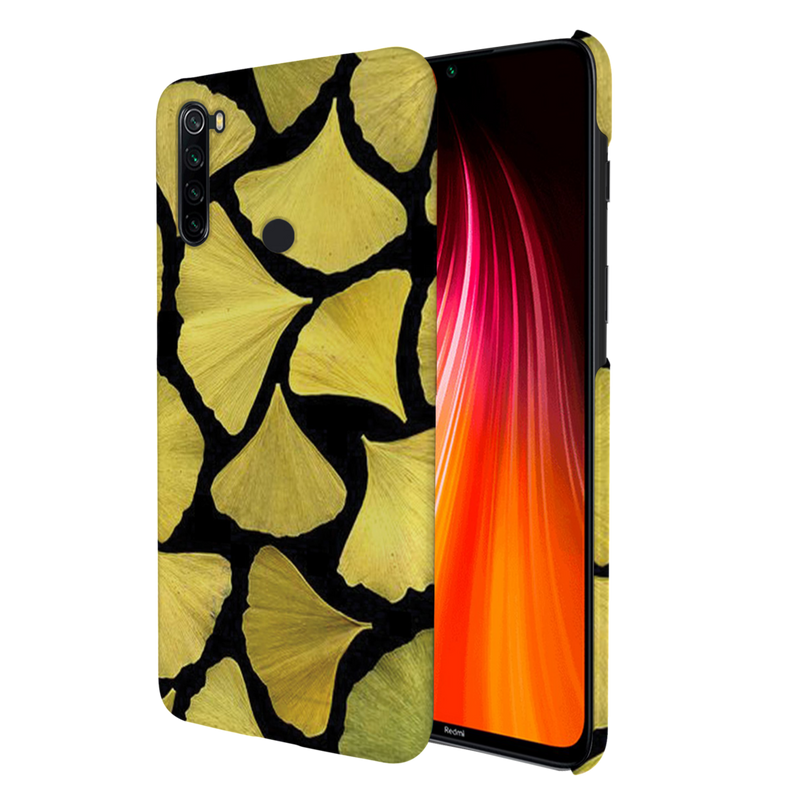 Yellow Leafs Printed Slim Cases and Cover for Redmi Note 8