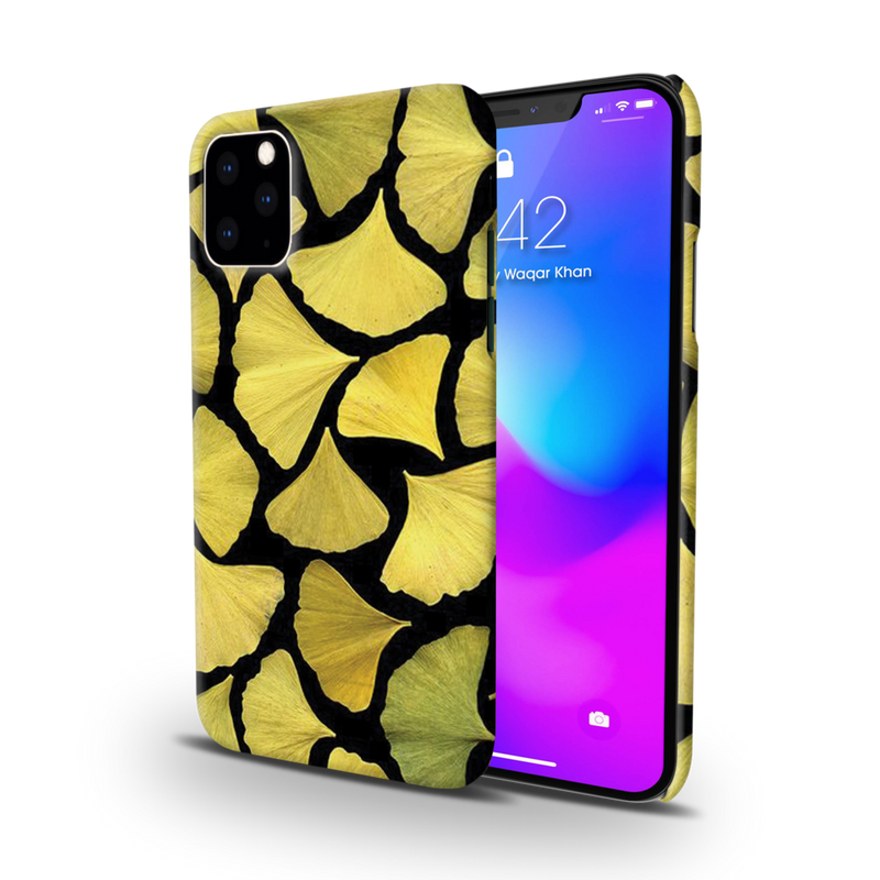 Yellow Leafs Printed Slim Cases and Cover for iPhone 11 Pro Max