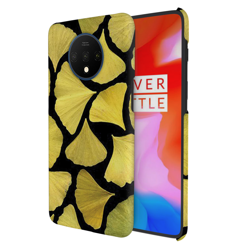 Yellow Leafs Printed Slim Cases and Cover for OnePlus 7T
