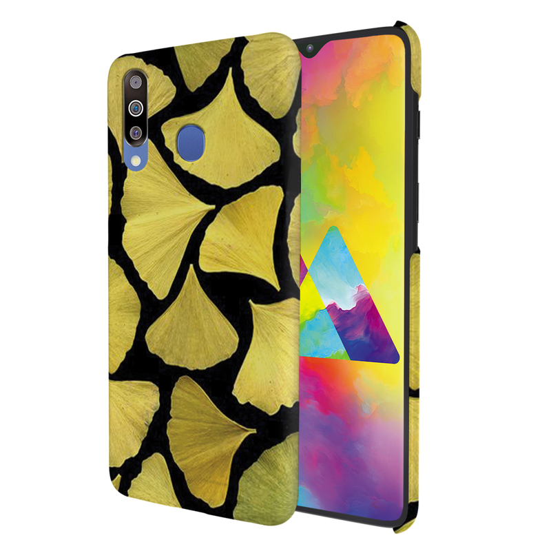 Yellow Leafs Printed Slim Cases and Cover for Galaxy M30