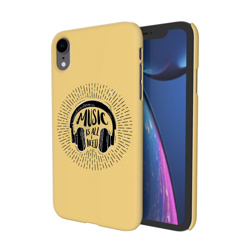 Music is all i need Printed Slim Cases and Cover for iPhone XR