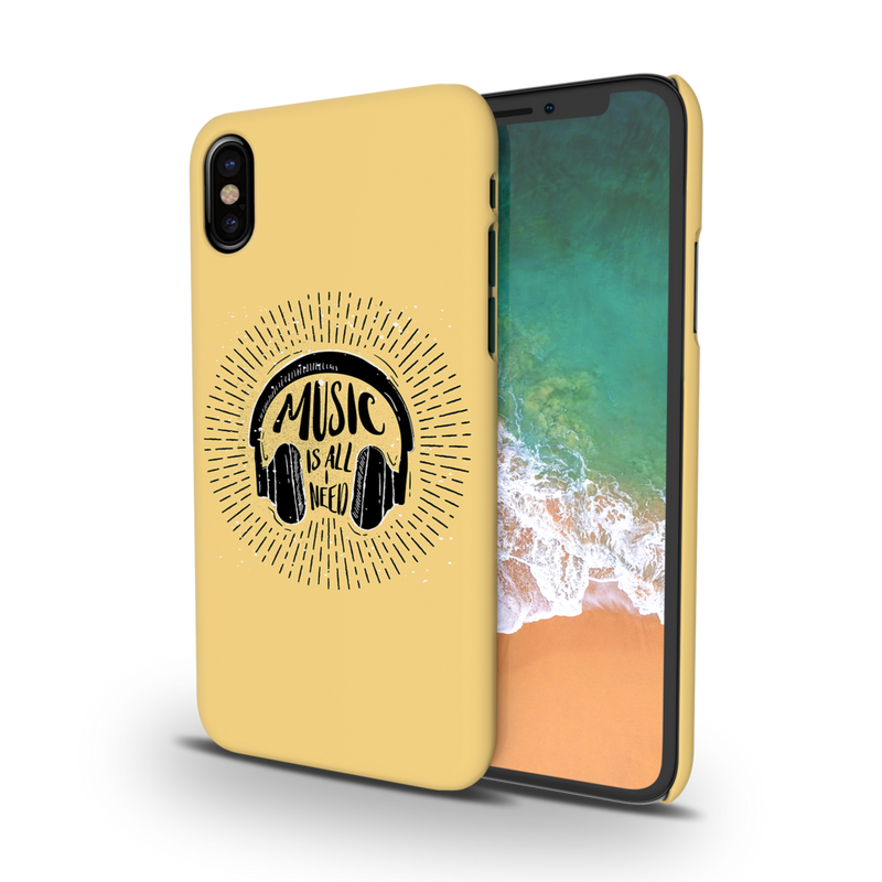 Music is all i need Printed Slim Cases and Cover for iPhone X