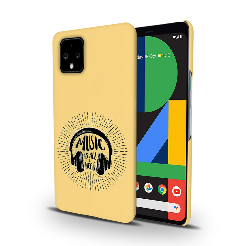Music is all i need Printed Slim Cases and Cover for Pixel 4XL